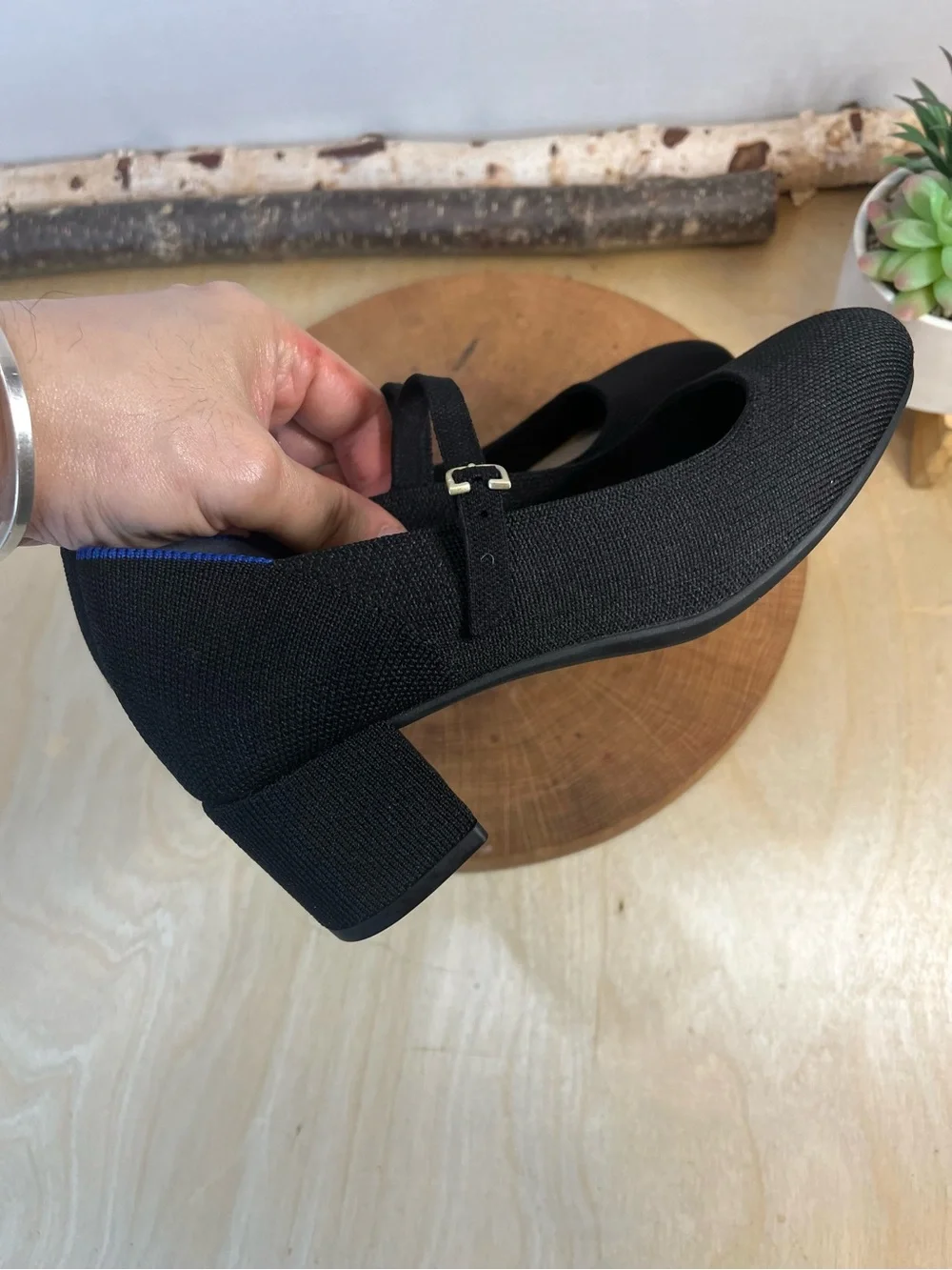 Rothy's Black Mary Jane Block Heels